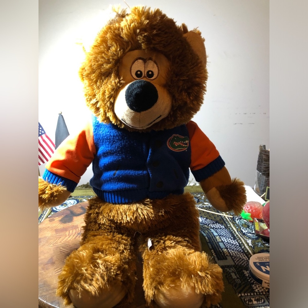 Plush Florida Gators Team Spirit Teddy Bear with Blue Jacket